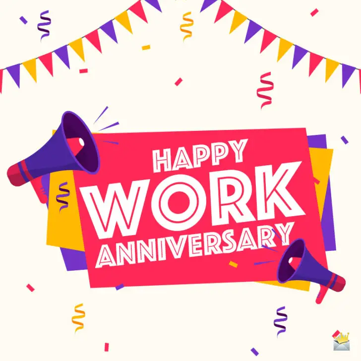 45 Happy Work Anniversary Wishes Love Working With You   Happy Work Anniversary 6 728x728 