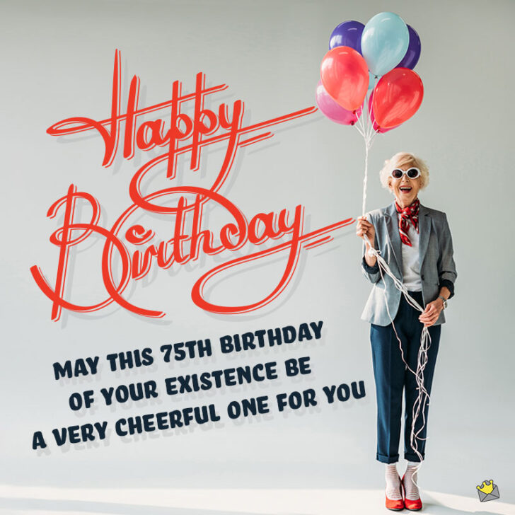 Download 75th Birthday Wishes Fabulously Elegant
